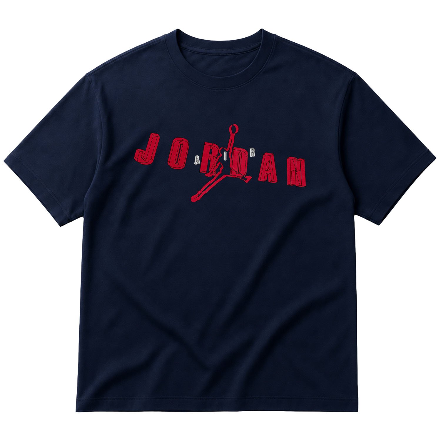 Air Jordan Wireframe Oversize Tişört L - İndigo Mavisi