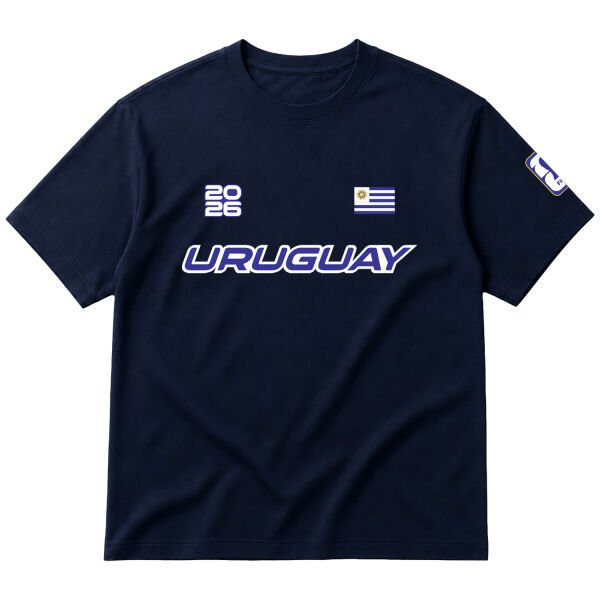 Uruguay 2026 Oversize Tişört S - İndigo Mavisi