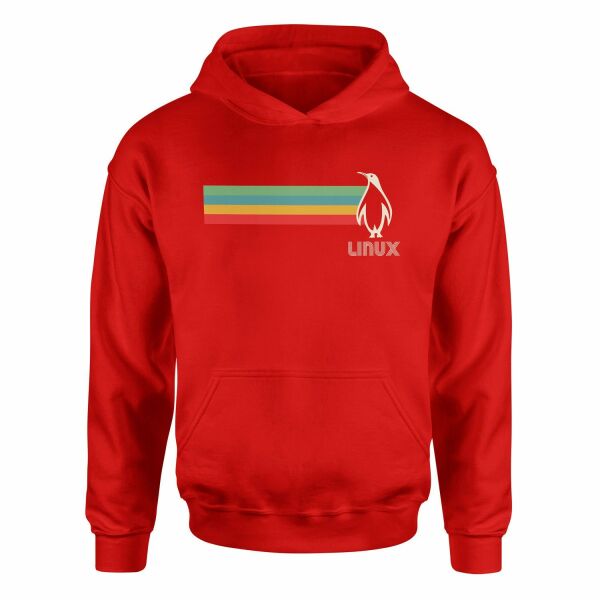 LINUX Hoodie L - Kırmızı