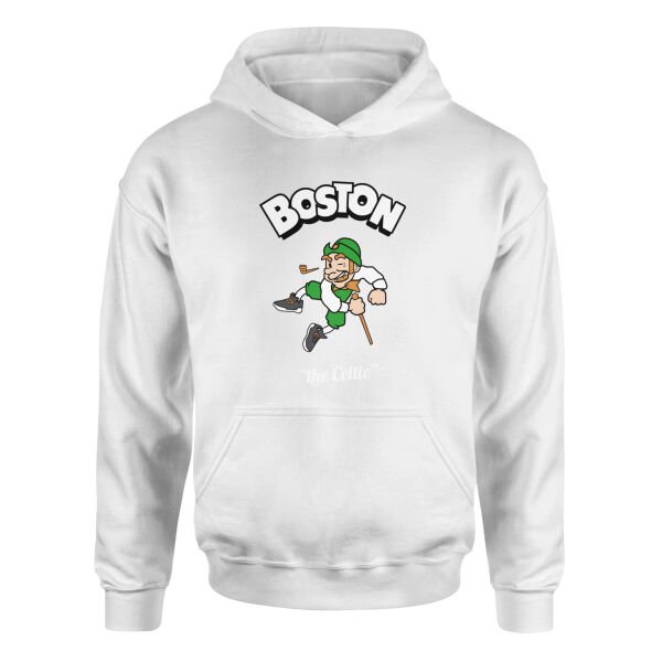 Celtics Cartoon Hoodie S - Beyaz