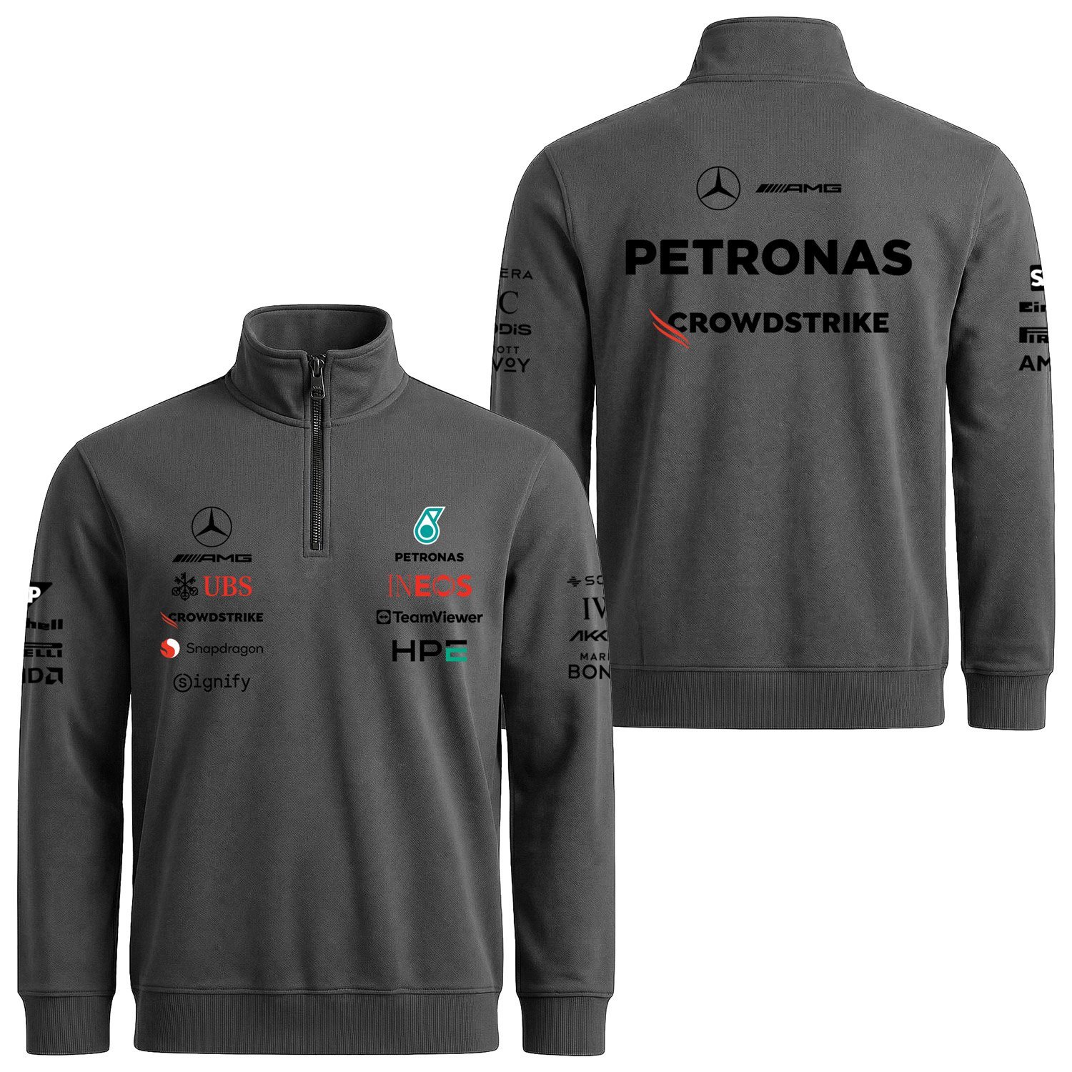 Mercedes AMG Petronas 2026 Teamline Yarım Fermuarlı Sweatshirt