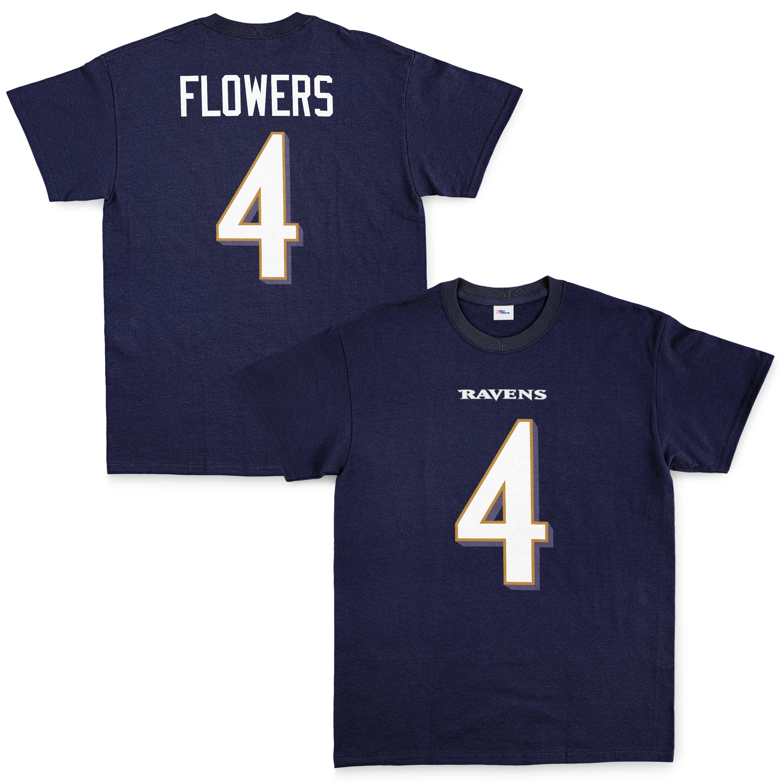 Zay Flowers Baltimore Ravens Tişört S - Lacivert