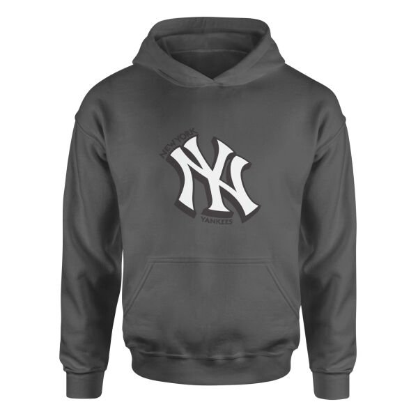 NY Yankees Third Dimension Hoodie M - Füme
