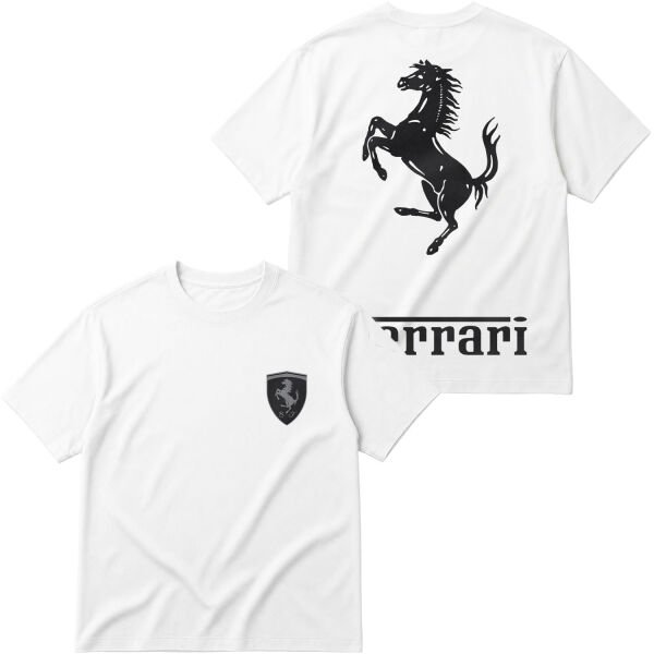 Ferrari Muted Black Premium Oversize Tişört L - Beyaz