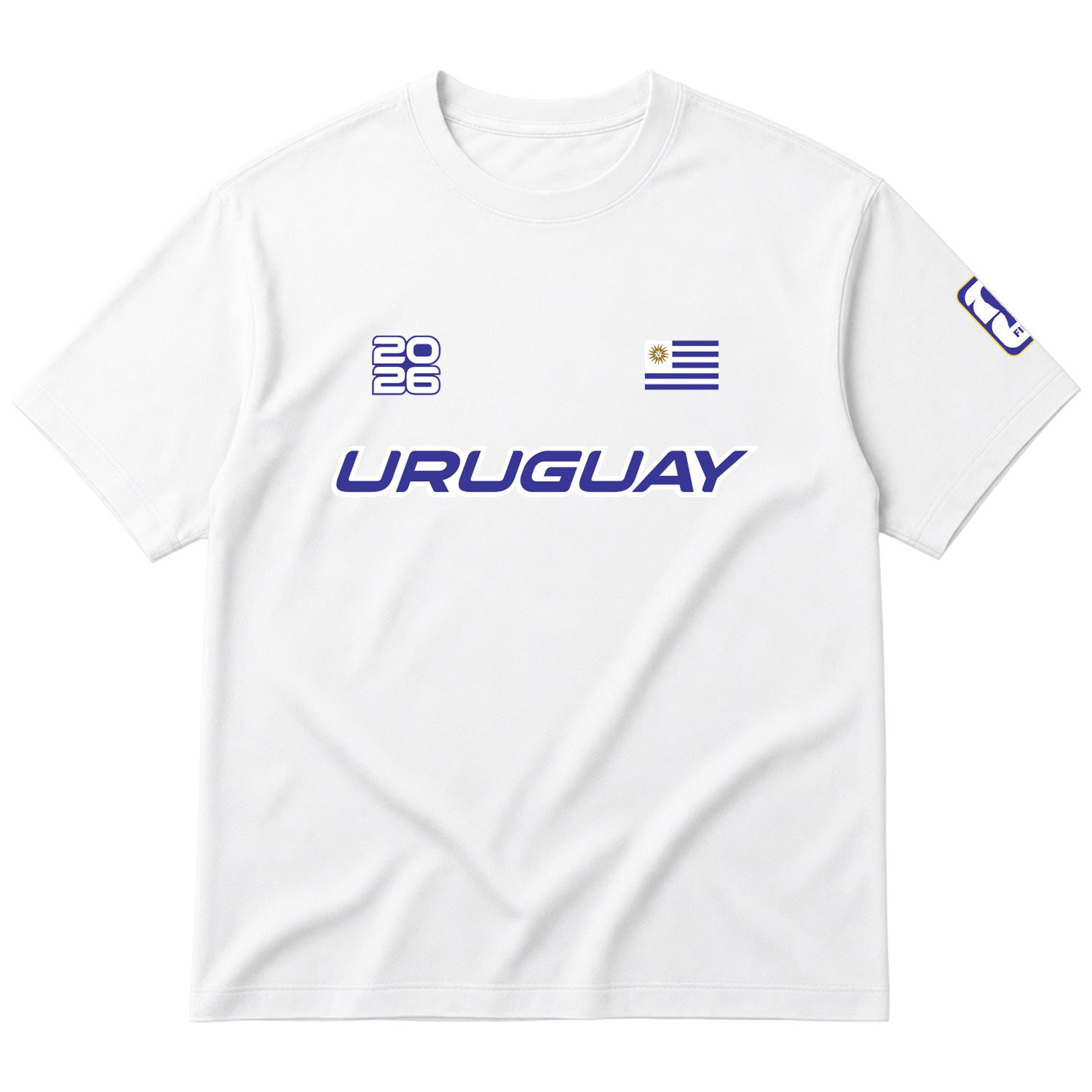 Uruguay 2026 Oversize Tişört S - Beyaz