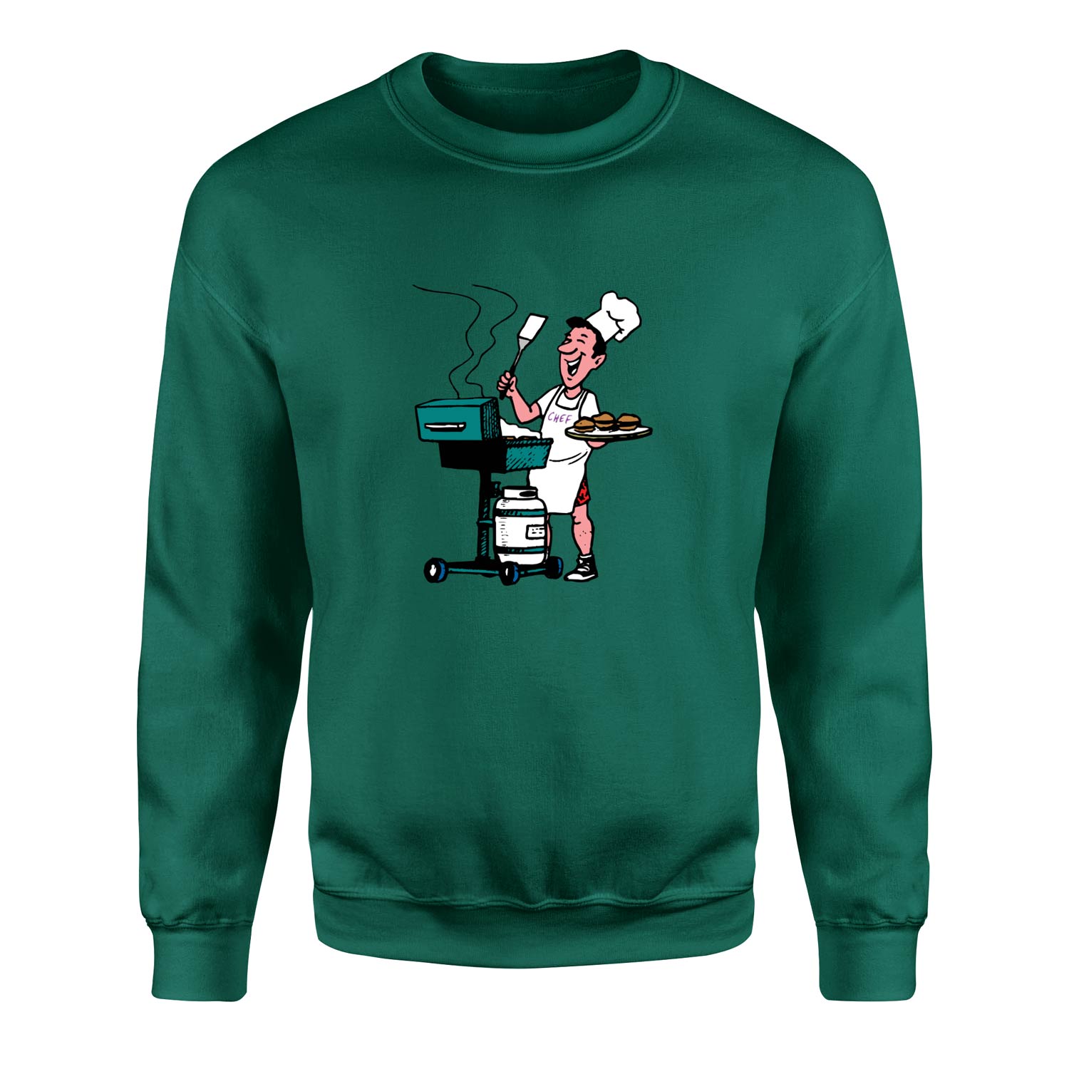 BBQ Chef Sweatshirt XL - Nefti Yeşili