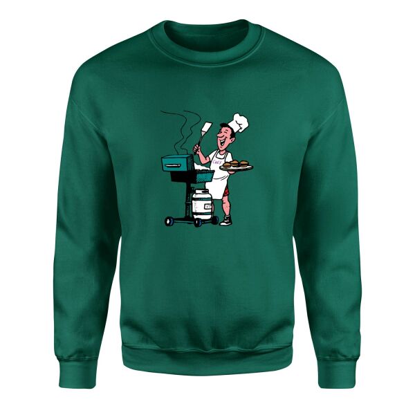 BBQ Chef Sweatshirt XL - Nefti Yeşili