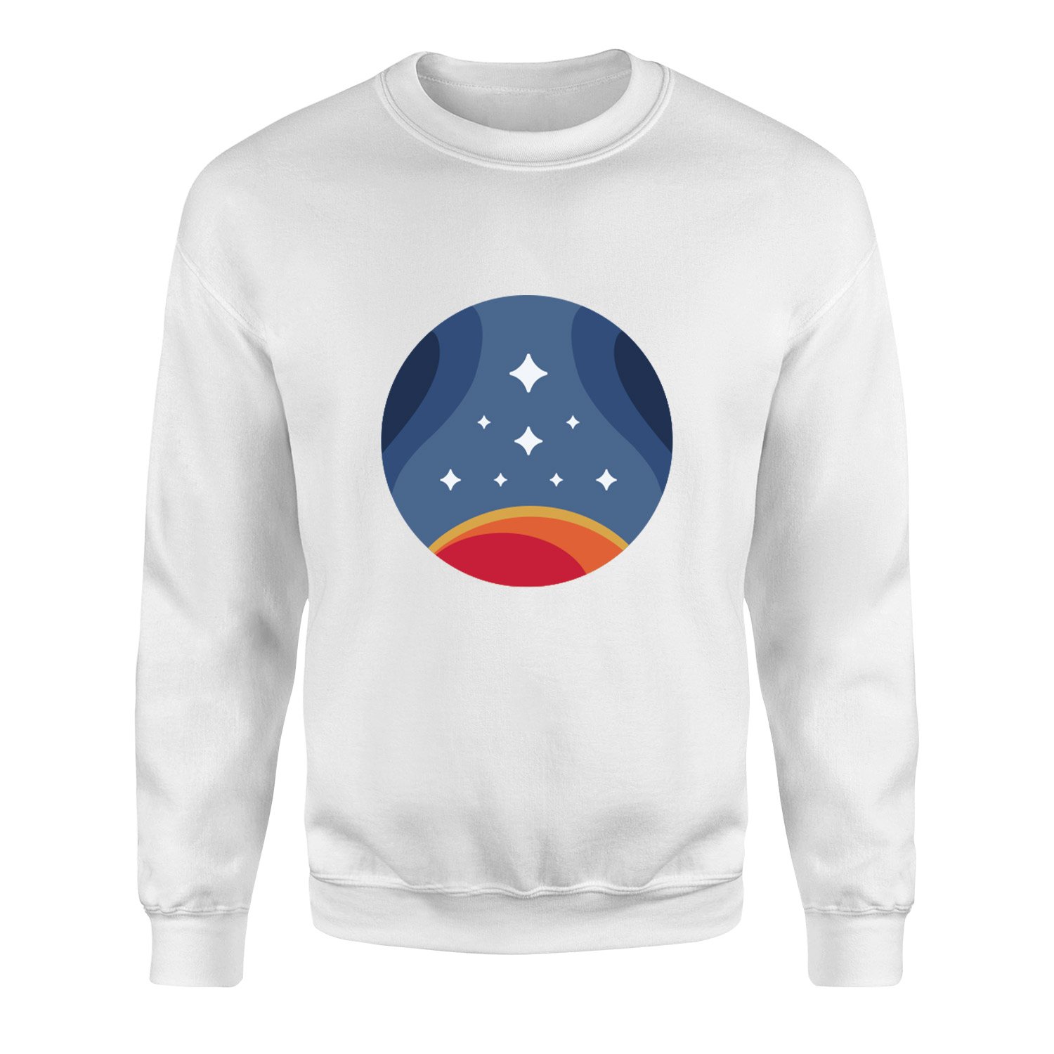 Starfield Constellation Sweatshirt XL - Beyaz