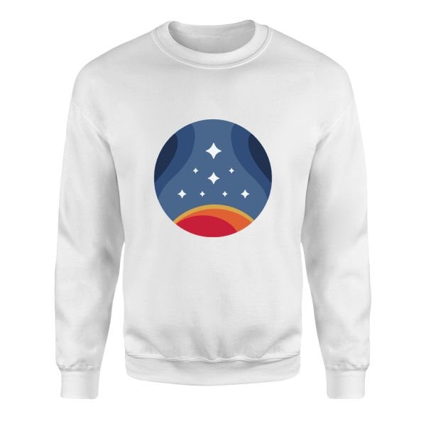 Starfield Constellation Sweatshirt XL - Beyaz