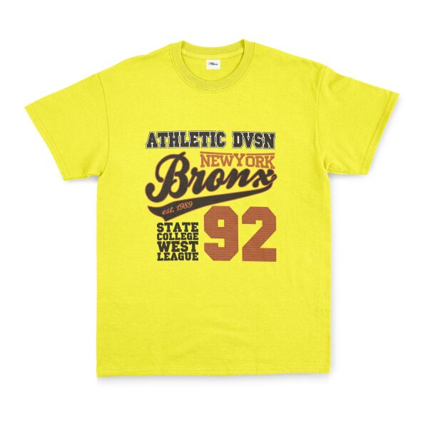 Athletic DVSN Bronx NY Tişört S - Sarı