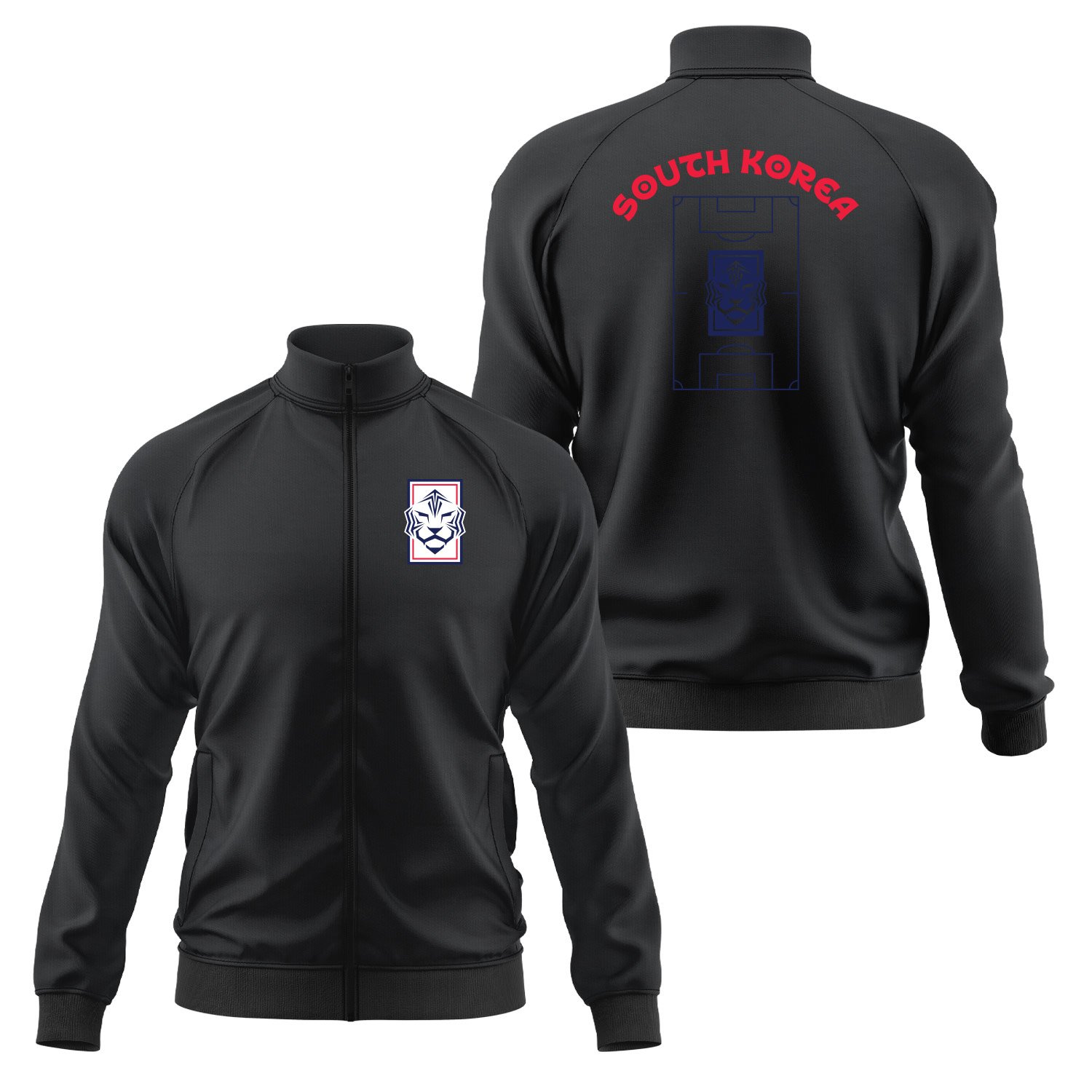 Güney Kore Dünya Kupası 2026 Fermuarlı Sweatshirt M - Siyah