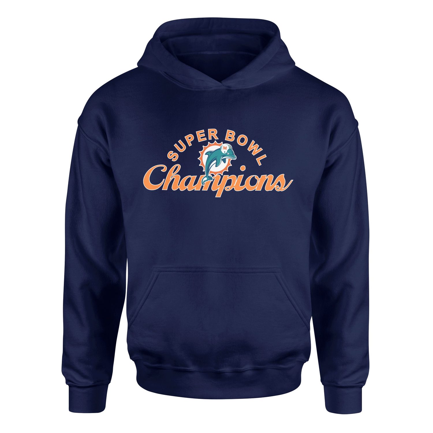 Miami Dolphins SB Champions Hoodie M - İndigo Mavisi