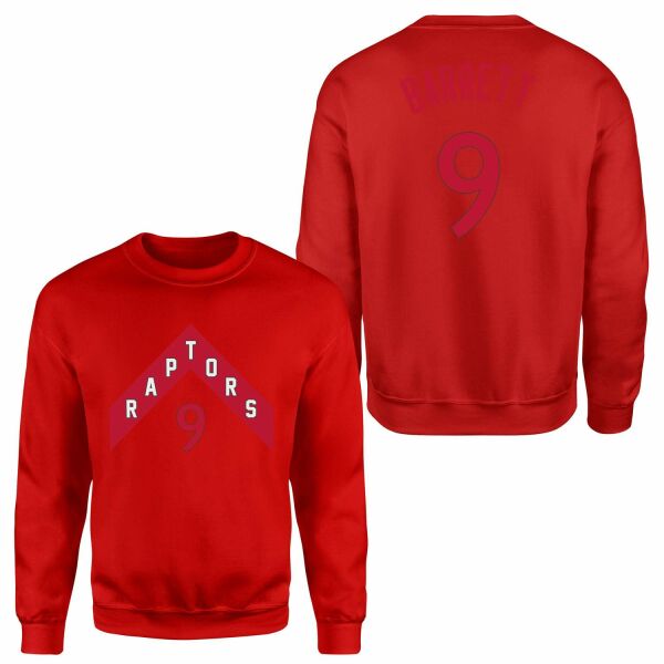 RJ Barrett 9 Raptors Jersey Sweatshirt L - Kırmızı