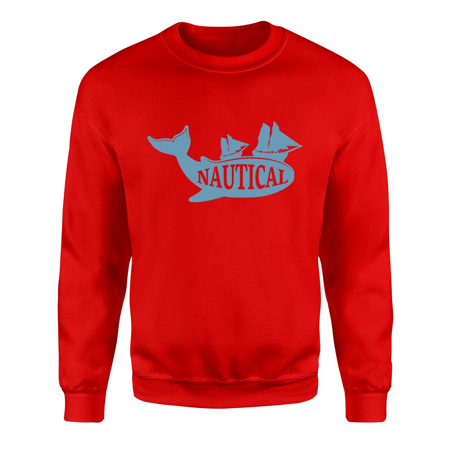 Nautical Denizci Sweatshirt XL - Kırmızı