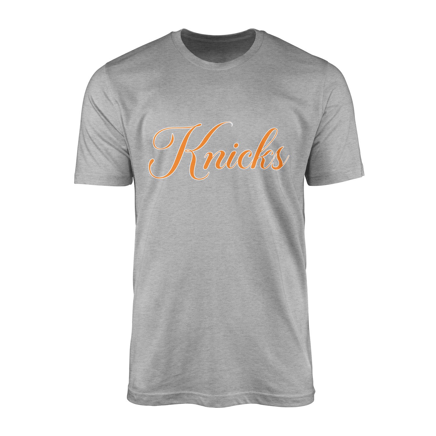 Knicks Cursive Tişört L - Gri