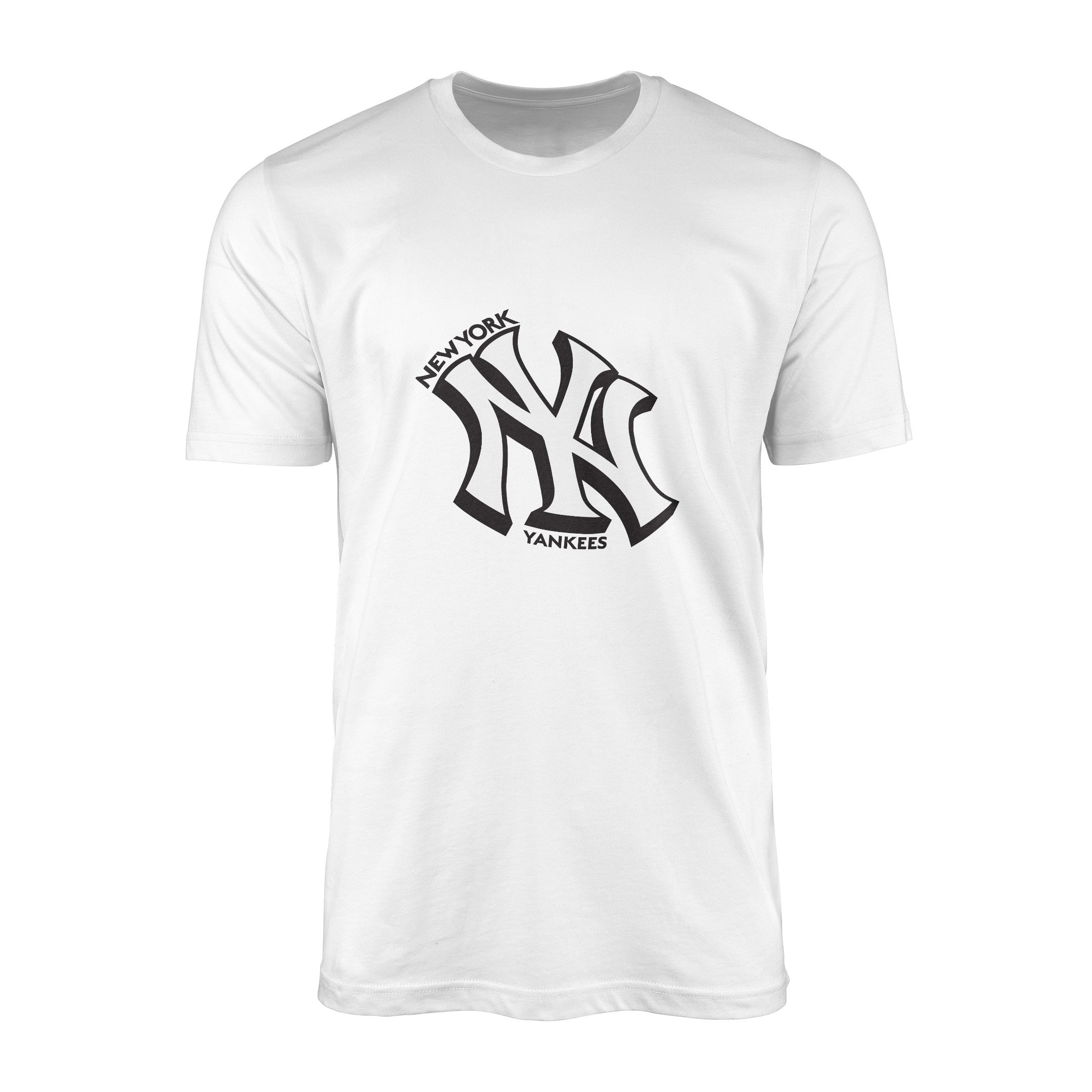 NY Yankees Third Dimension Tişört XL - Beyaz