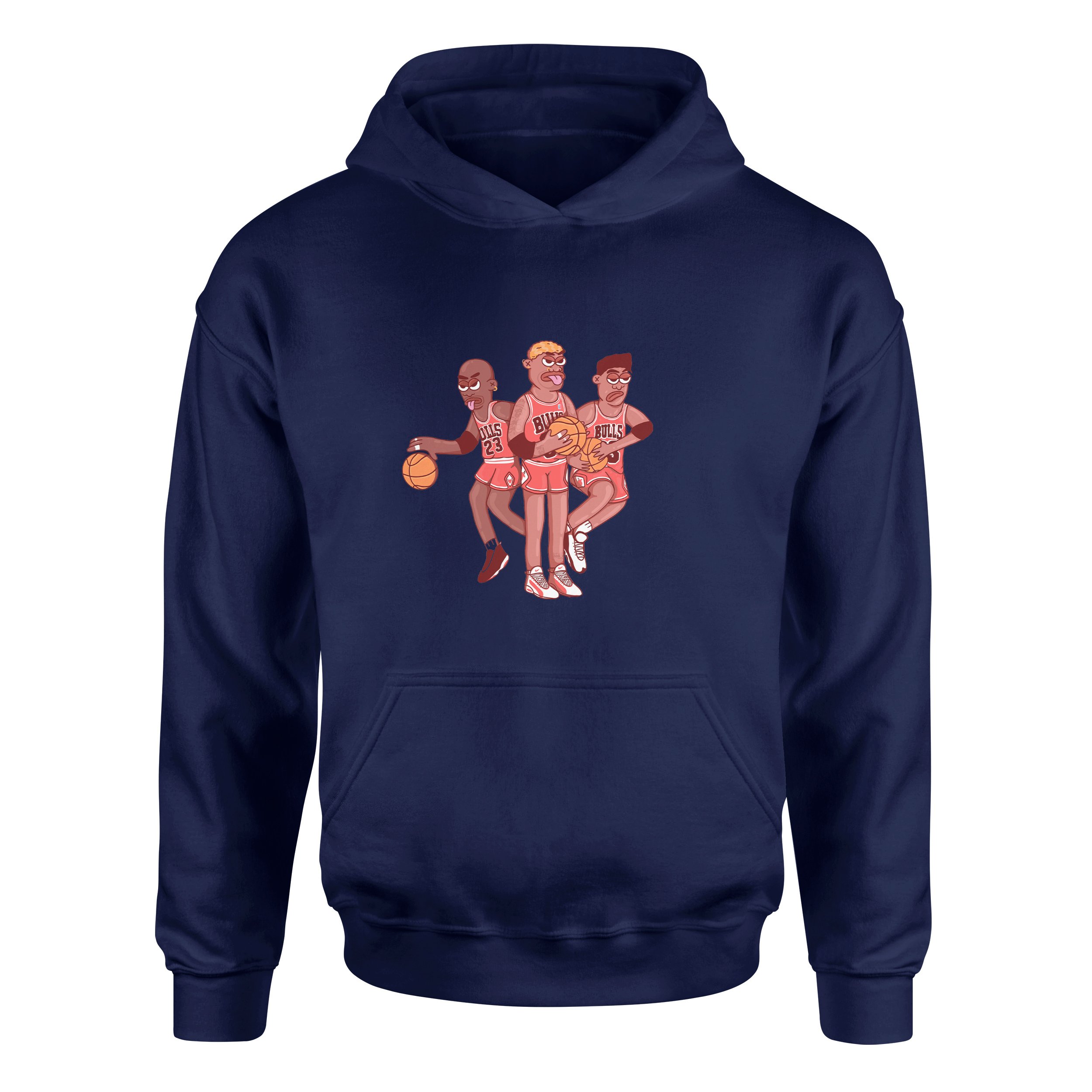 Jordan, Pippen, Rodman II Hoodie L - İndigo Mavisi