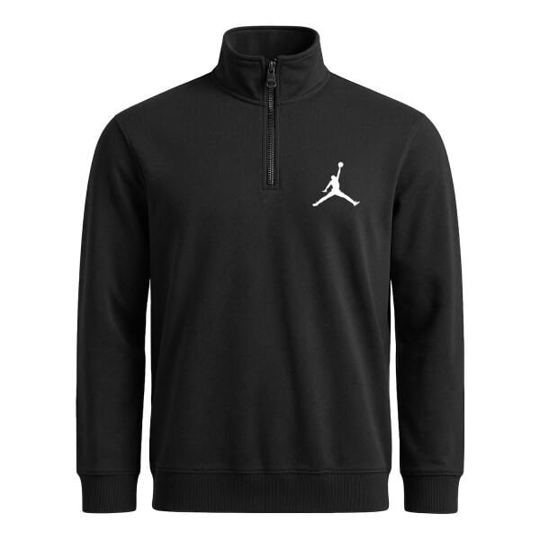 Air Jordan Yarım Fermuarlı Sweatshirt XL - Siyah