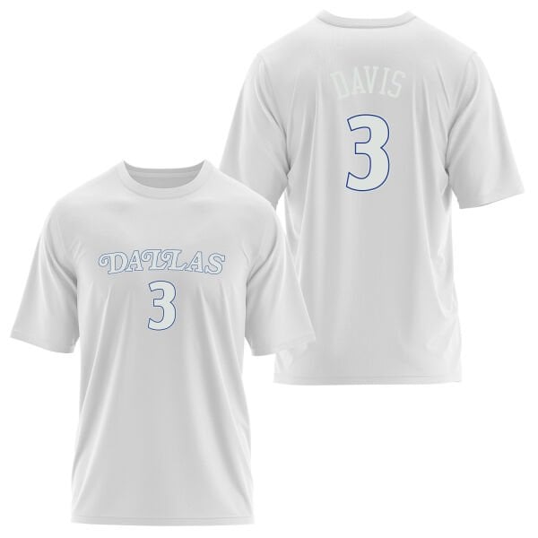 Anthony Davis 3 Dallas Forma Oversize Tişört M - Beyaz