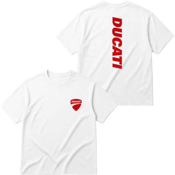 Ducati Basic Racing Oversize Tişört M - Beyaz
