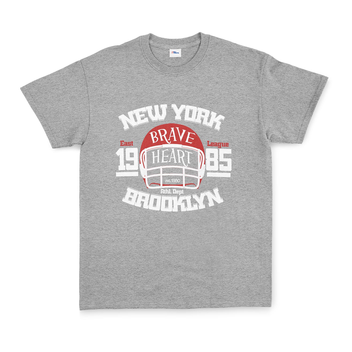 New York Brave Hart BKLYN Tişört S - Gri