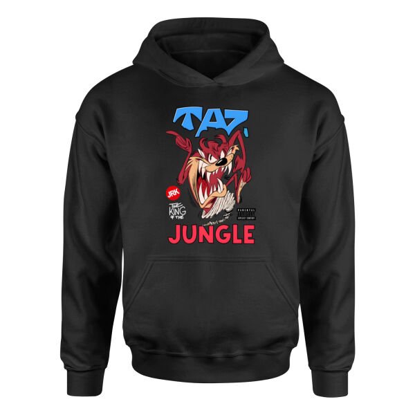 Taz The King of Jungle Hoodie XL - Siyah