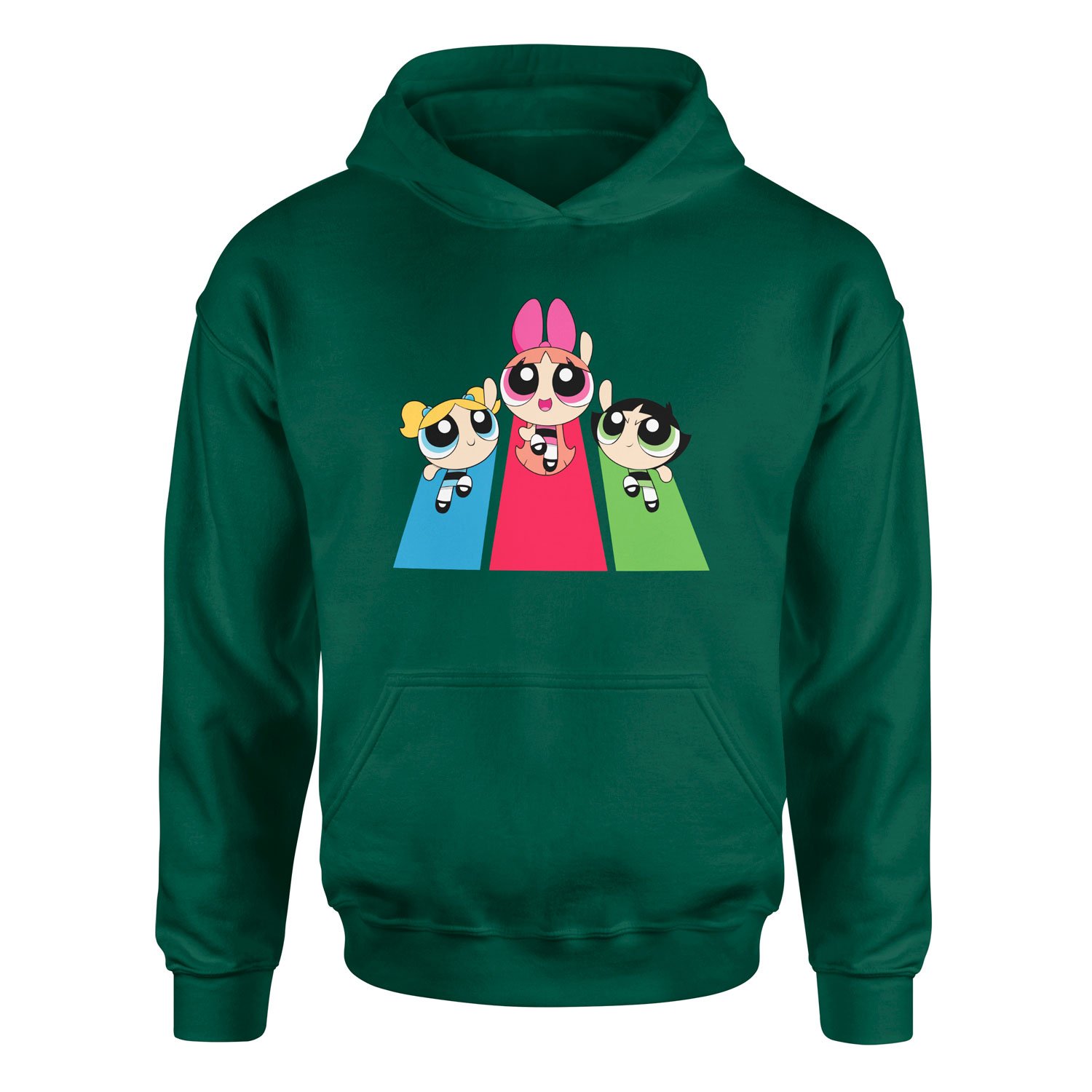 The Powerpuff Girls Hoodie M - Nefti Yeşili