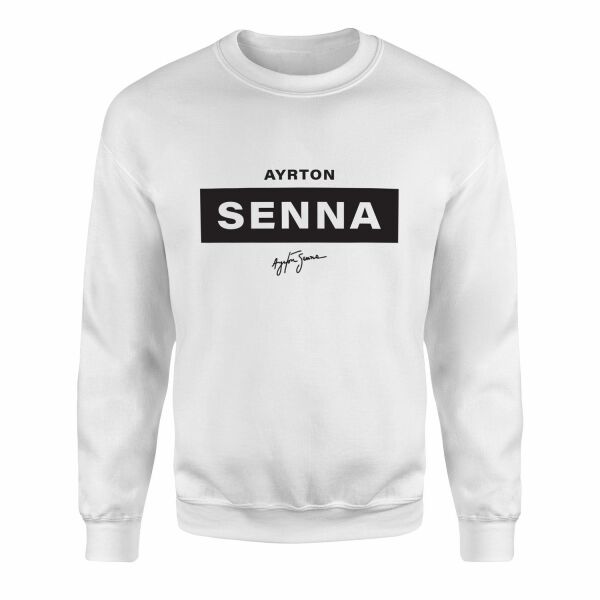 Ayrton Senna Sweatshirt XXL - Beyaz