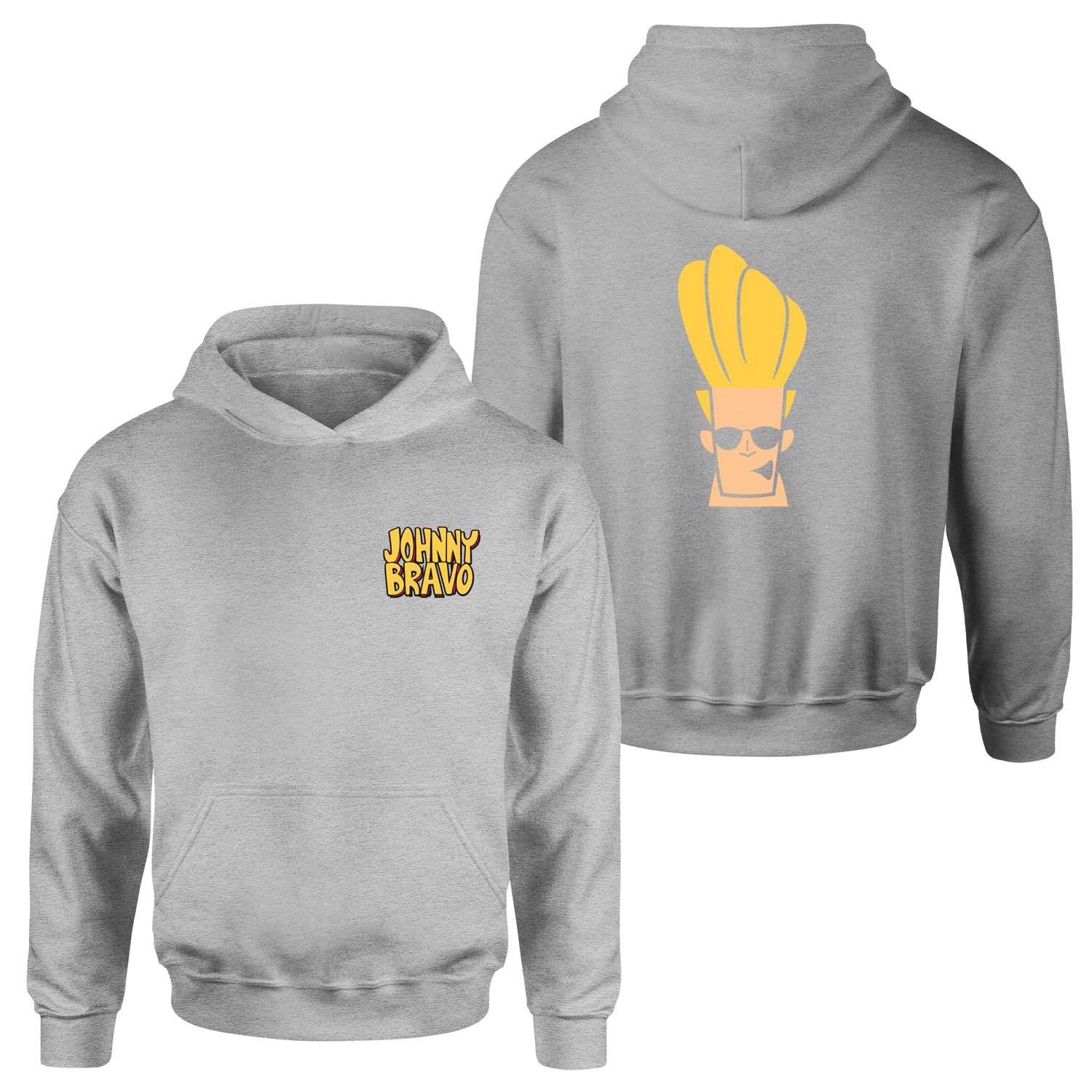 Woah Mamma | Johnny Bravo Hoodie XL - Gri