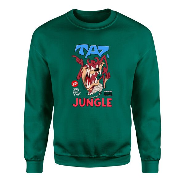 Taz The King of Jungle Sweatshirt XL - Nefti Yeşili