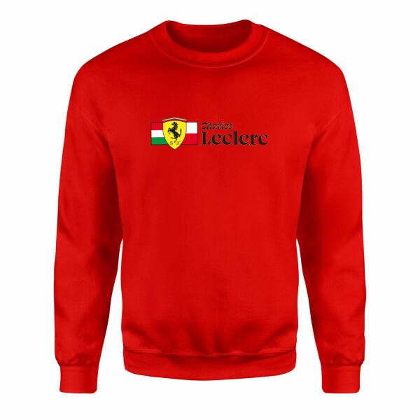 Charles Leclerc ITA-MON Elegant Sweatshirt S - Kırmızı