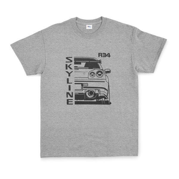 R34 Skyline Tişört M - Gri