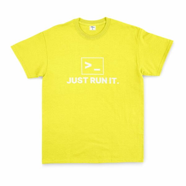 Just Run It. Tişört L - Sarı