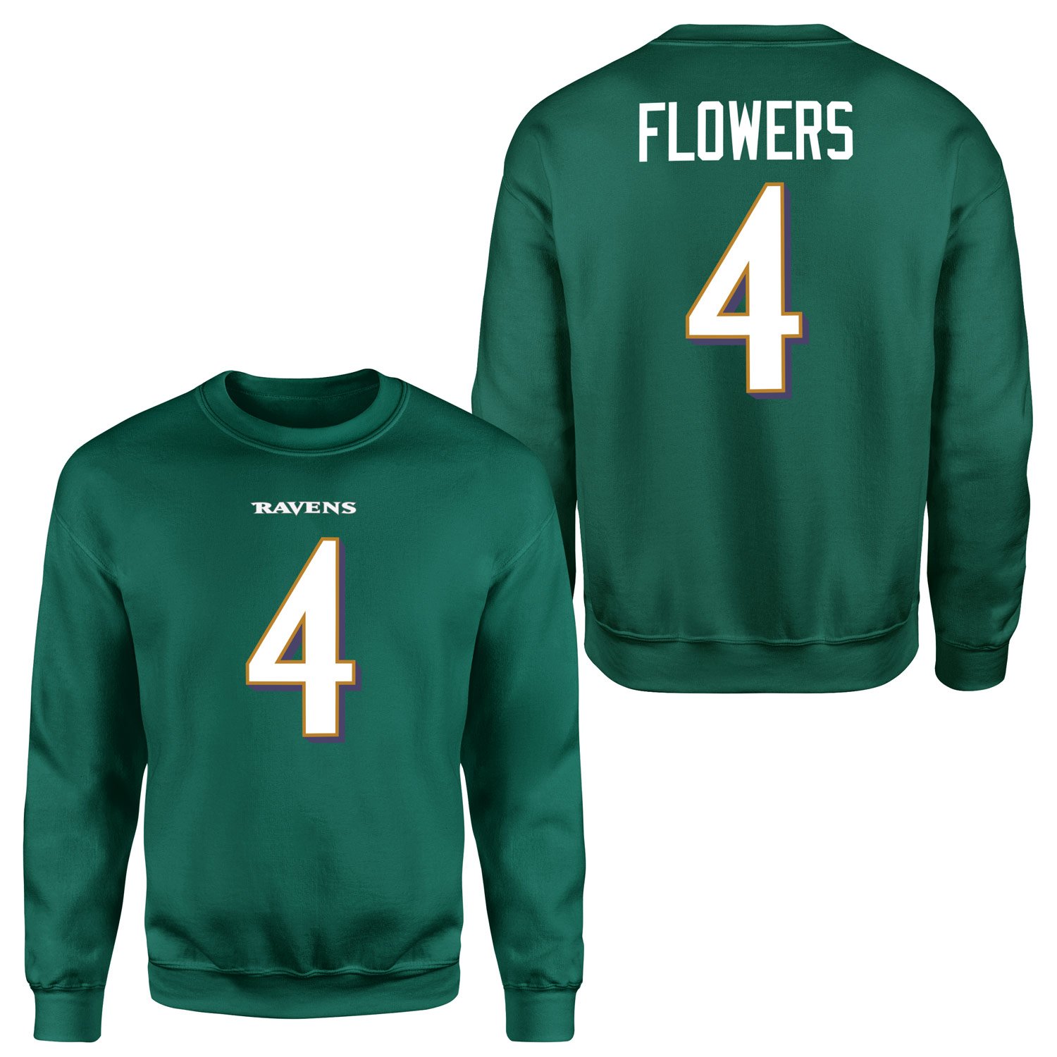Zay Flowers Baltimore Ravens Sweatshirt S - Nefti Yeşili