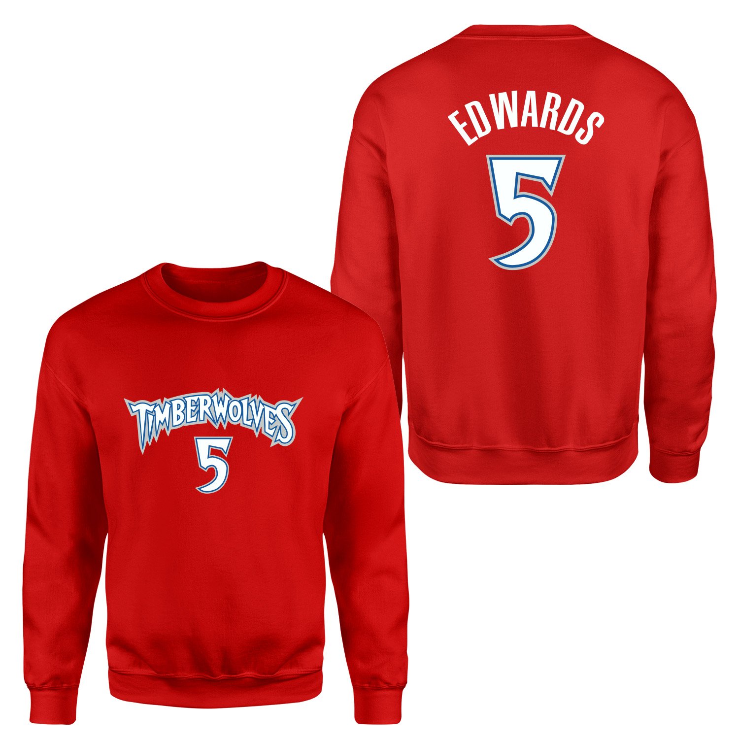 Anthony Edwards Minnesota Forma Sweatshirt L - Kırmızı