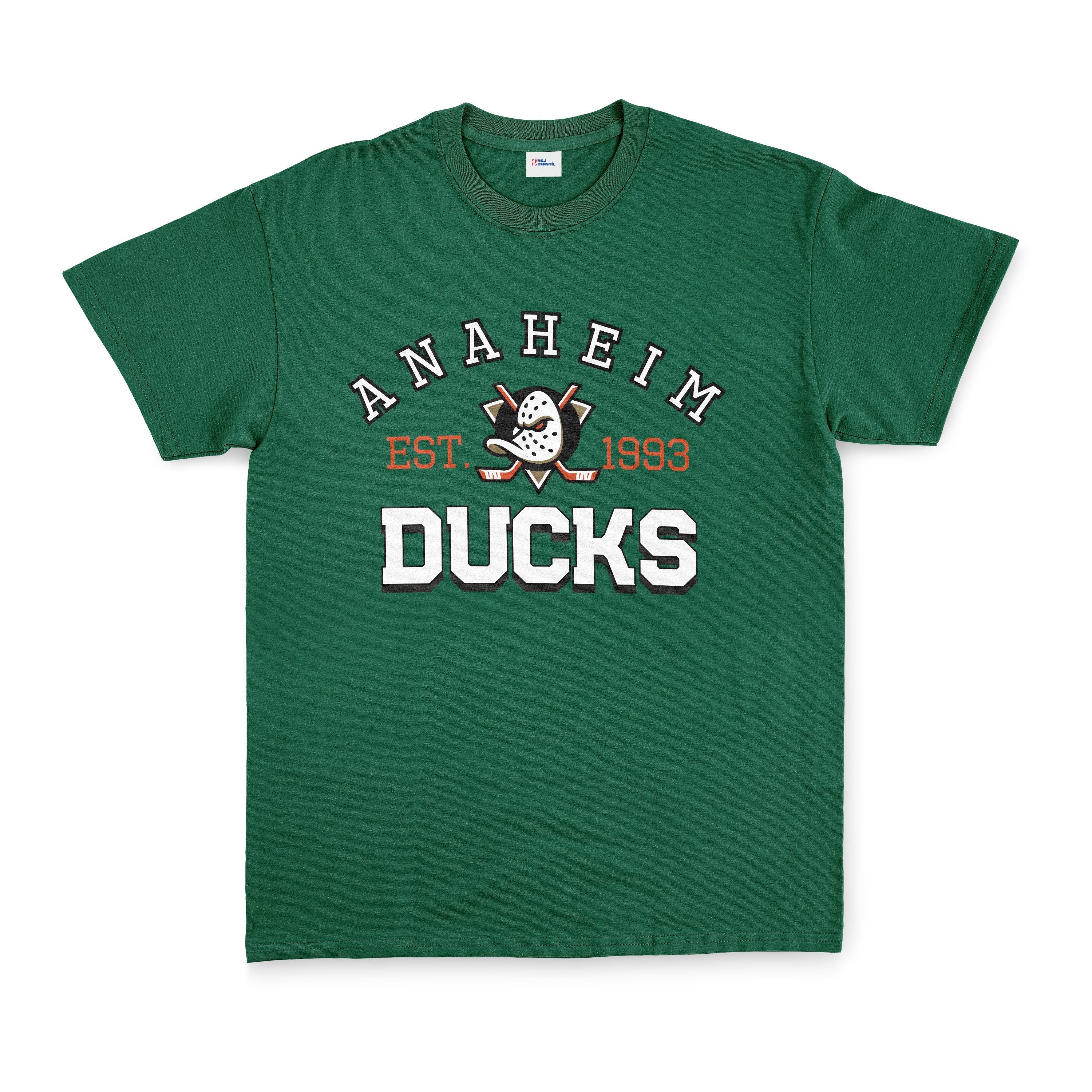 Anaheim Ducks EST. 1993 Tişört XL - Nefti Yeşili