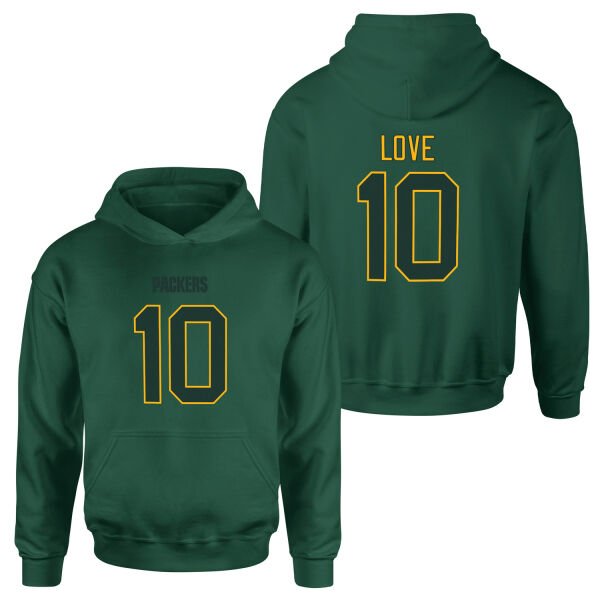 Jordan Love Green Bay Packers Hoodie XL - Nefti Yeşili