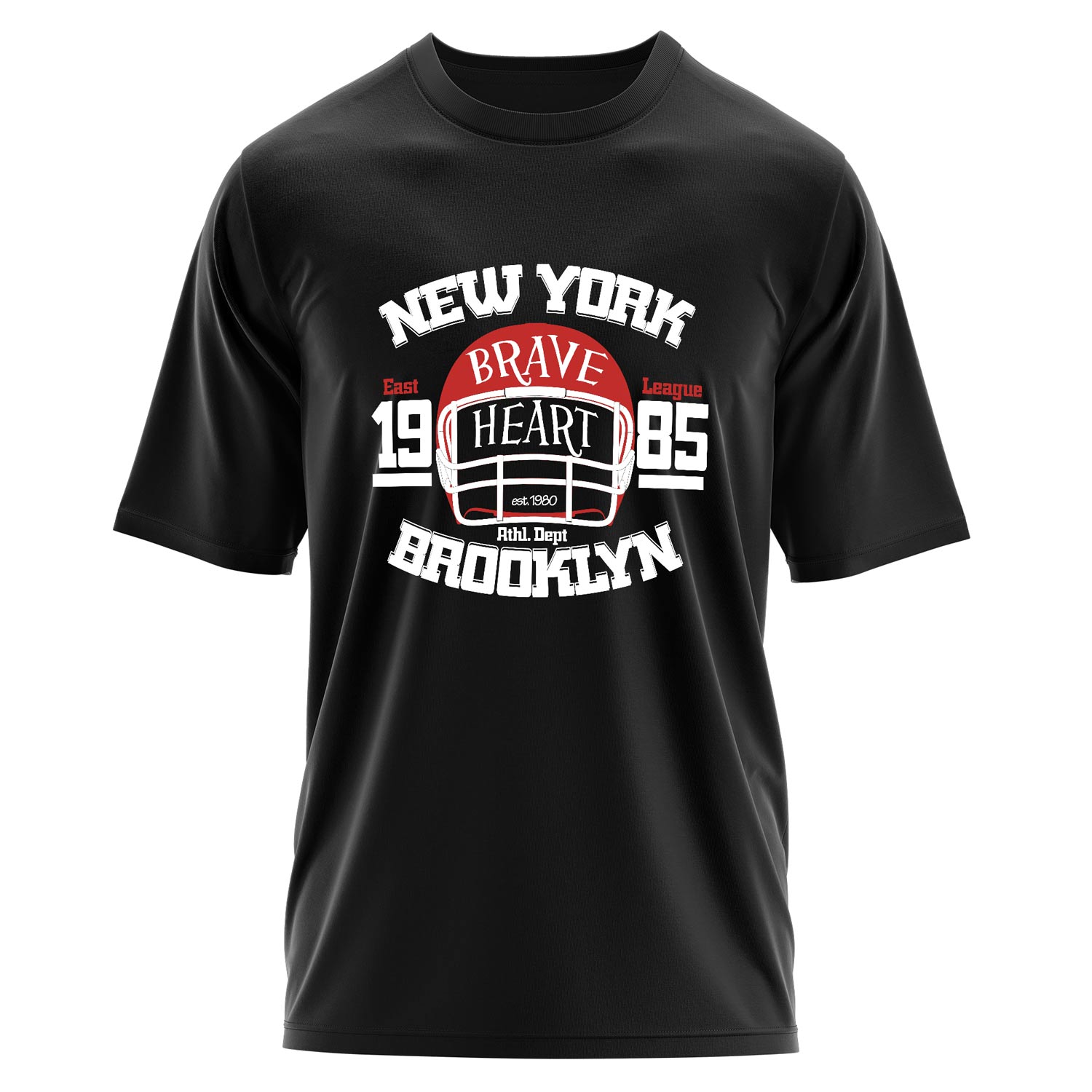 New York Brave Hart BKLYN Oversize Tişört L - Siyah