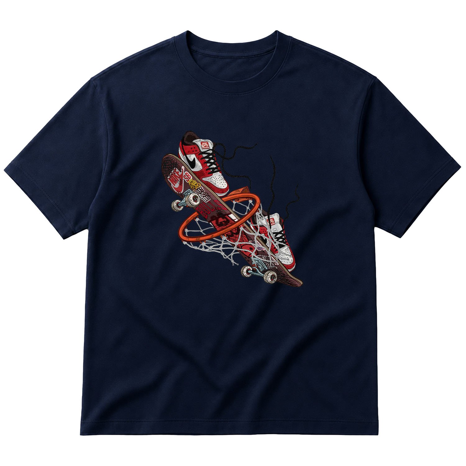 Air Jordan Skateboard Oversize Tişört S - İndigo Mavisi