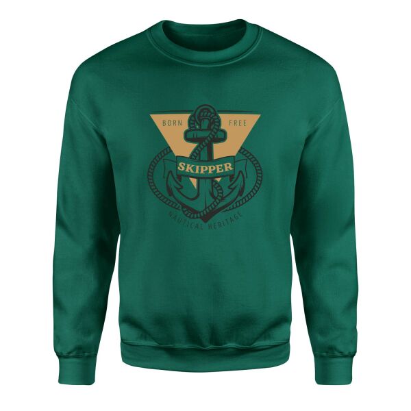 Skipper Denizci Sweatshirt L - Nefti Yeşili