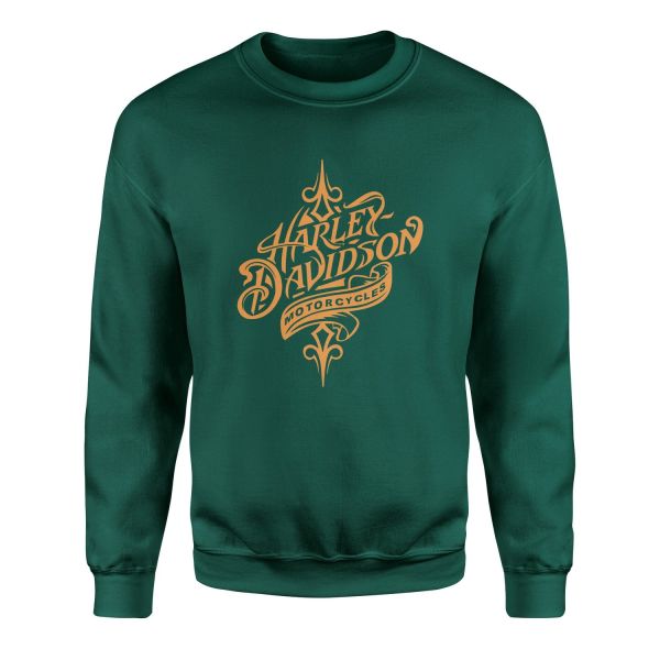 Harley-Davidson Motorcycles O Sweatshirt M - Nefti Yeşili