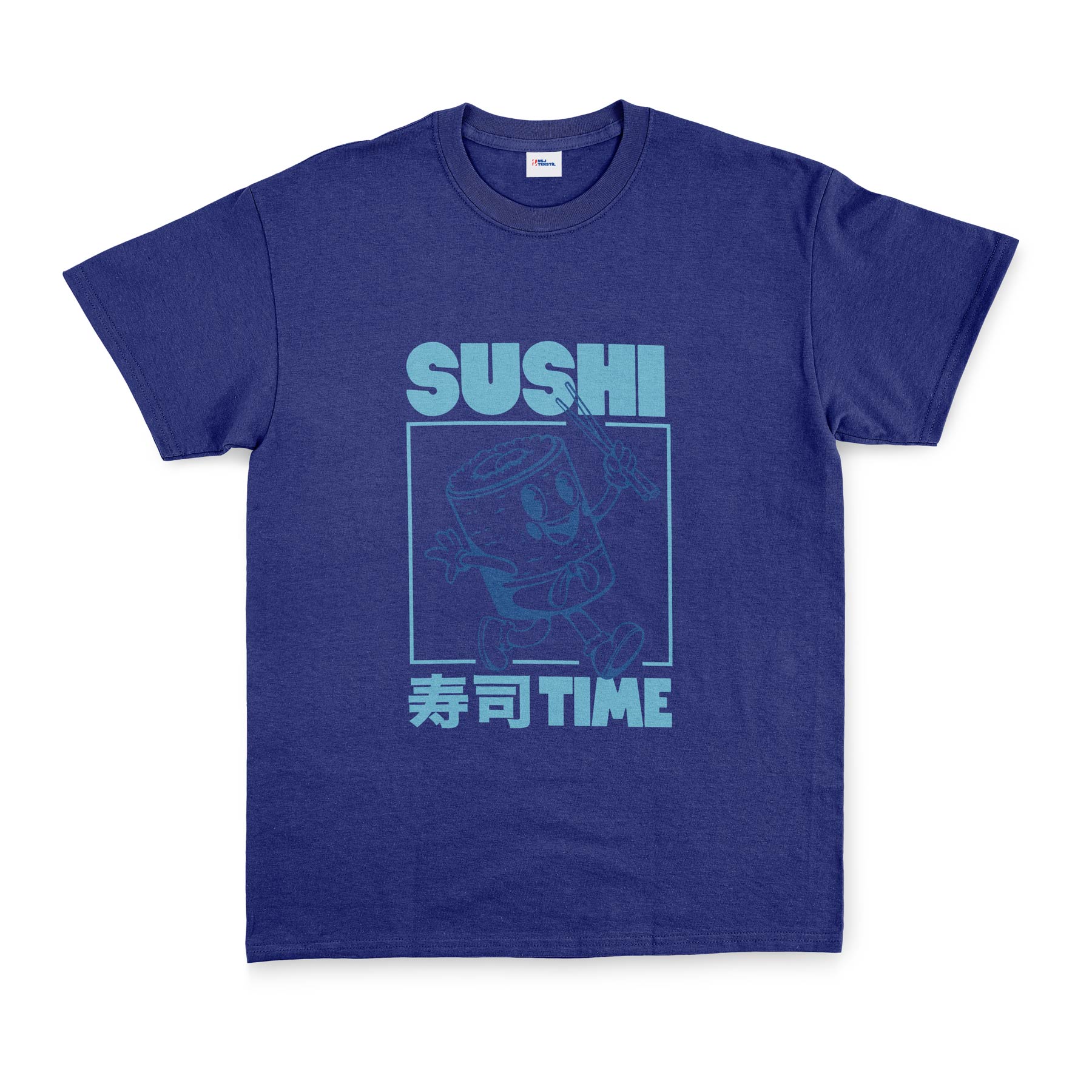 Sushi Time Tişört XL - İndigo Mavisi