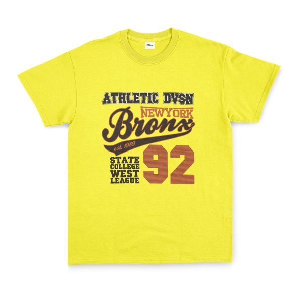 Athletic DVSN Bronx NY Tişört XL - Sarı