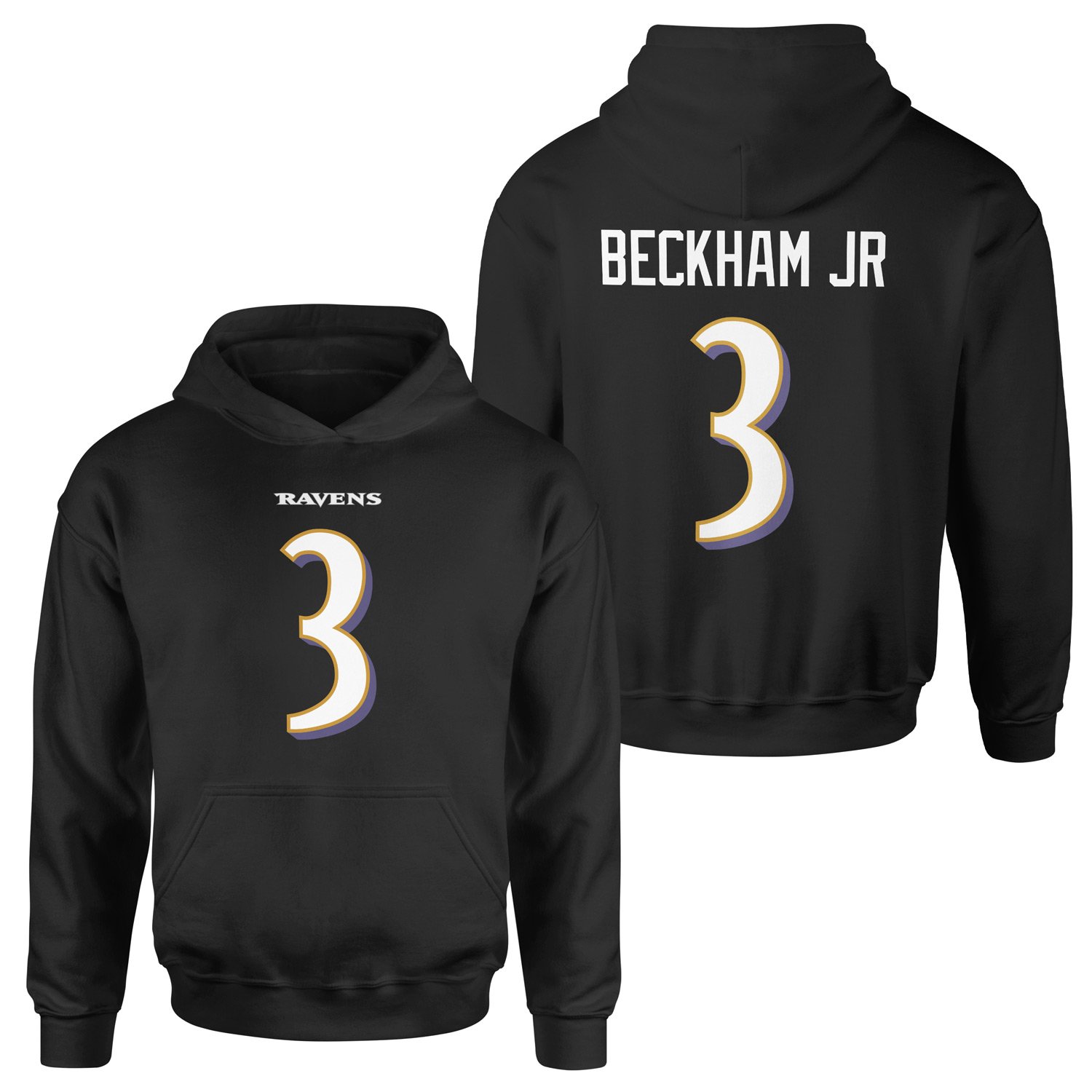 Odell Beckham Jr. Baltimore Ravens Hoodie M - Siyah