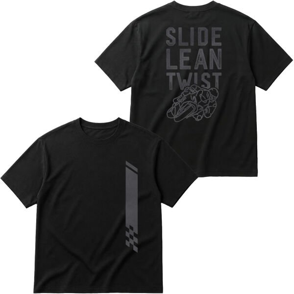 Slide, Lean, Twist GR Oversize Tişört S - Siyah