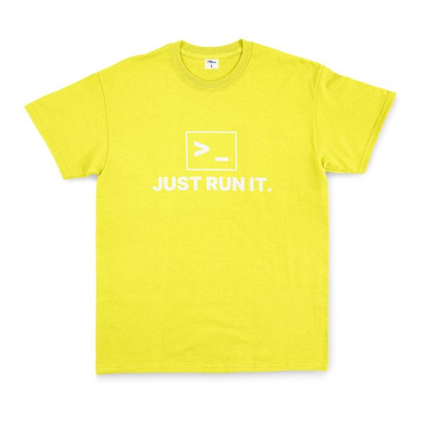 Just Run It. Tişört XL - Sarı
