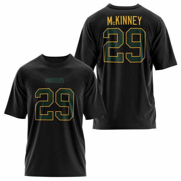 Xavier McKinney Green Bay Packers Oversize Tişört L - Siyah