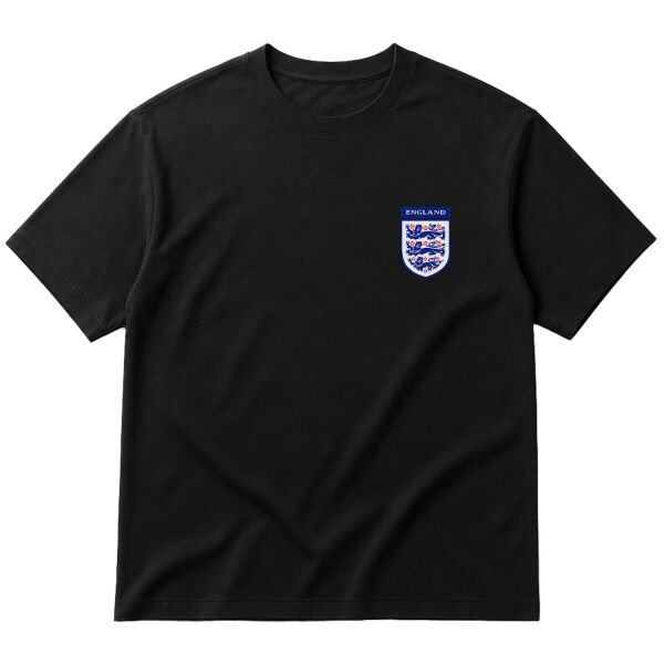 İngiltere Three Lions Oversize Tişört M - Siyah