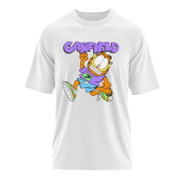 Garfield Runs Oversize Tişört