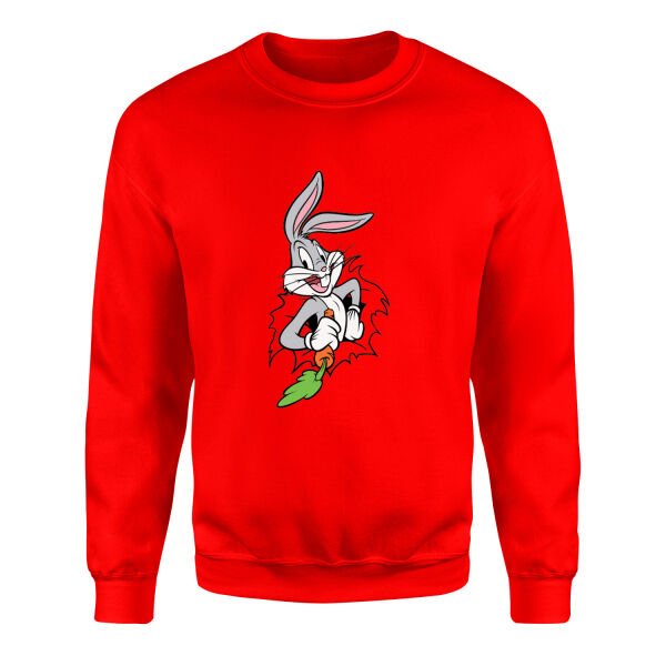 Bugs Bunny Splash Sweatshirt S - Kırmızı